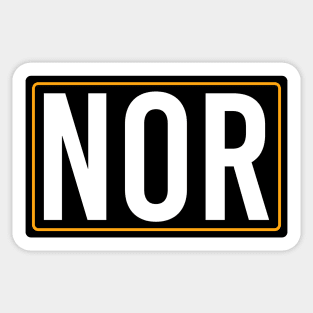 Norris - Driver Tag Sticker